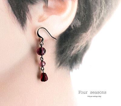 激安アクセサリ・限定400円ピアス・ベリーカラーのピアス2