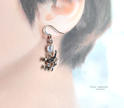 激安アクセサリ・限定400円ピアス・鳥と小枝のピアス2