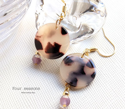 激安アクセサリ・限定400円ピアス・モザイクディスクピアス1